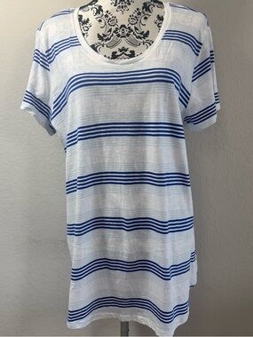 Style&Co Women’s top Blouse Size 1X Striped 100% Cotton T-shirt